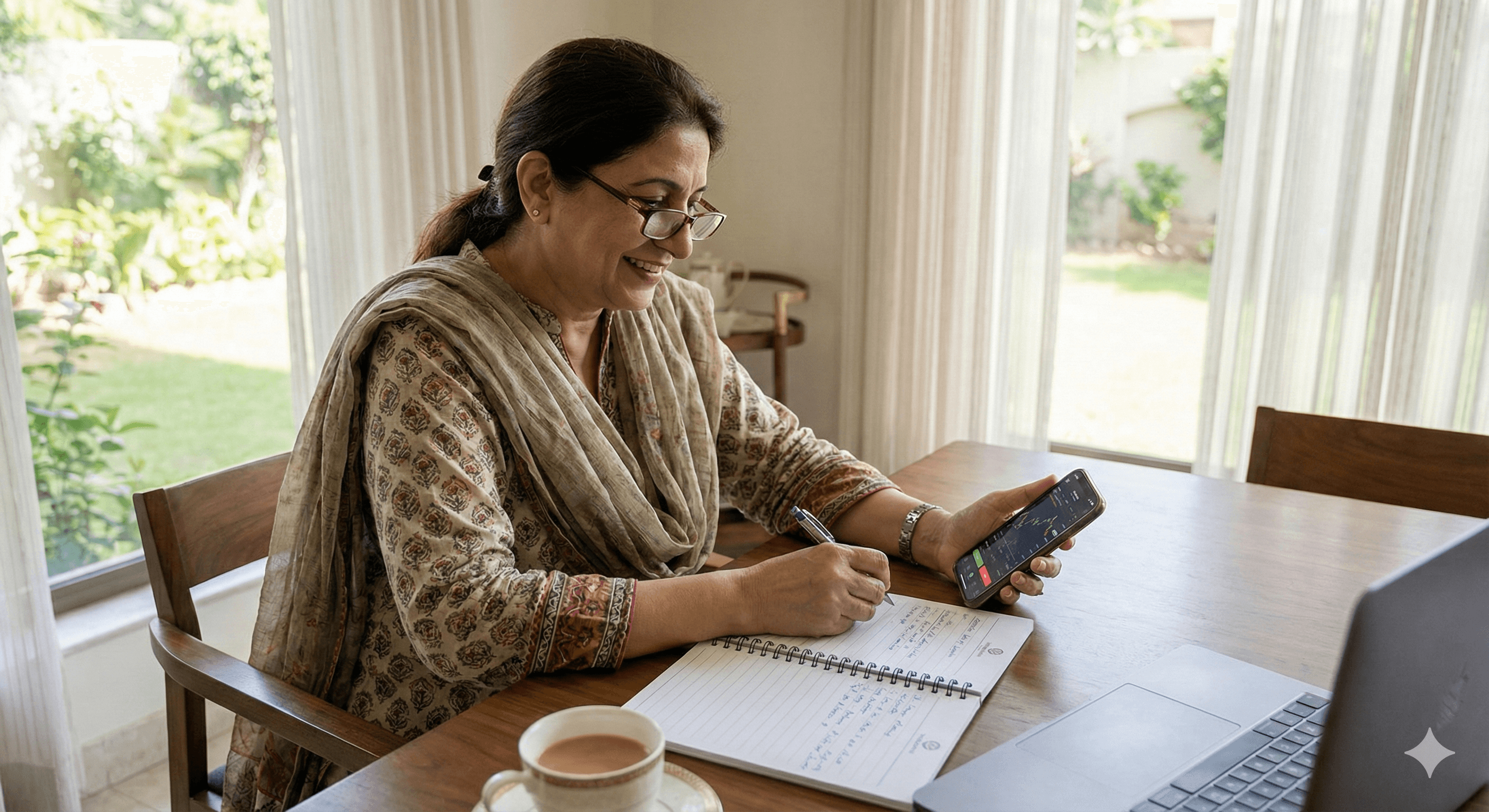 Mother building her own assets